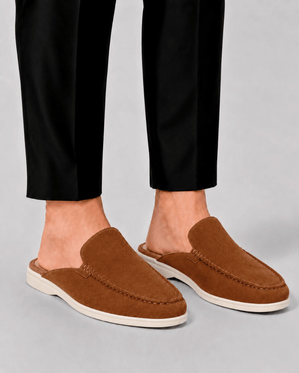 Men's Open-Back Slip-On Loafer Mule