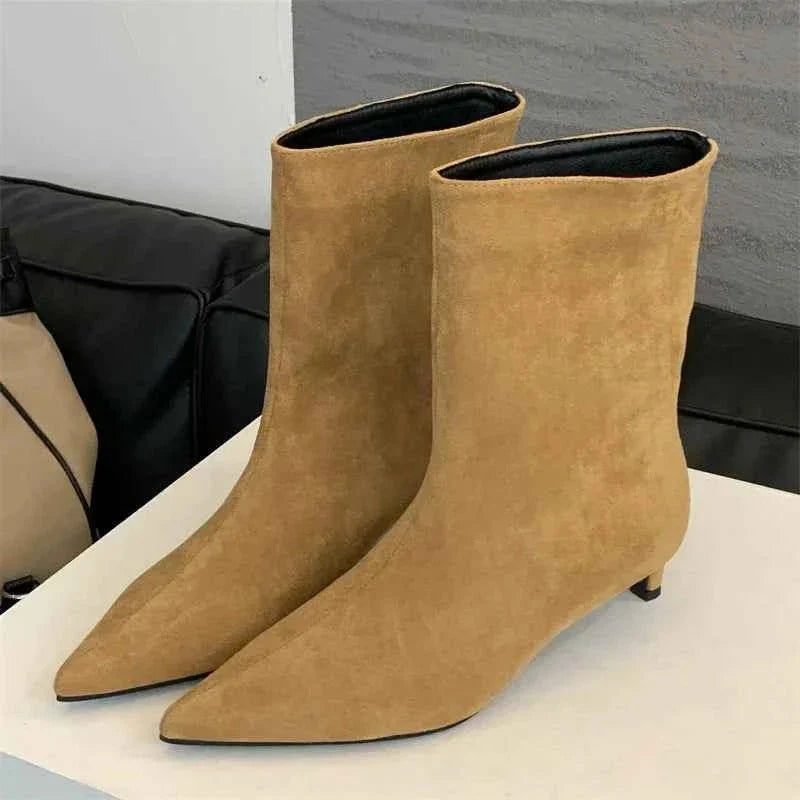 Elegant Fleece Lined Ankle Boots