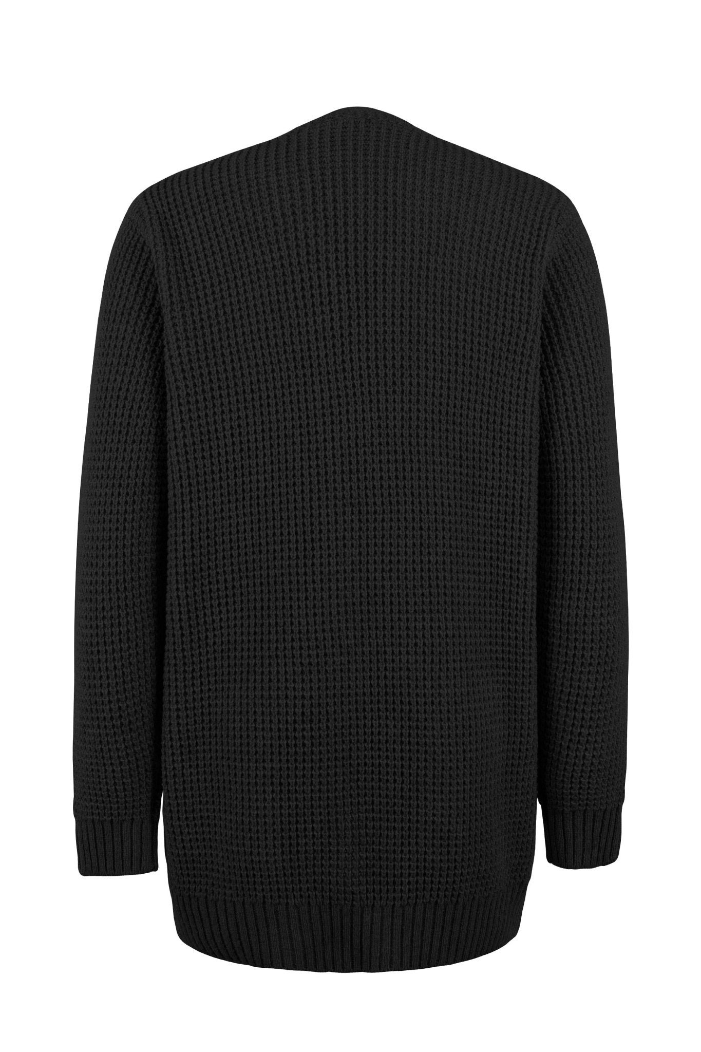 Long V Neck Cardigan With Front Pockets
