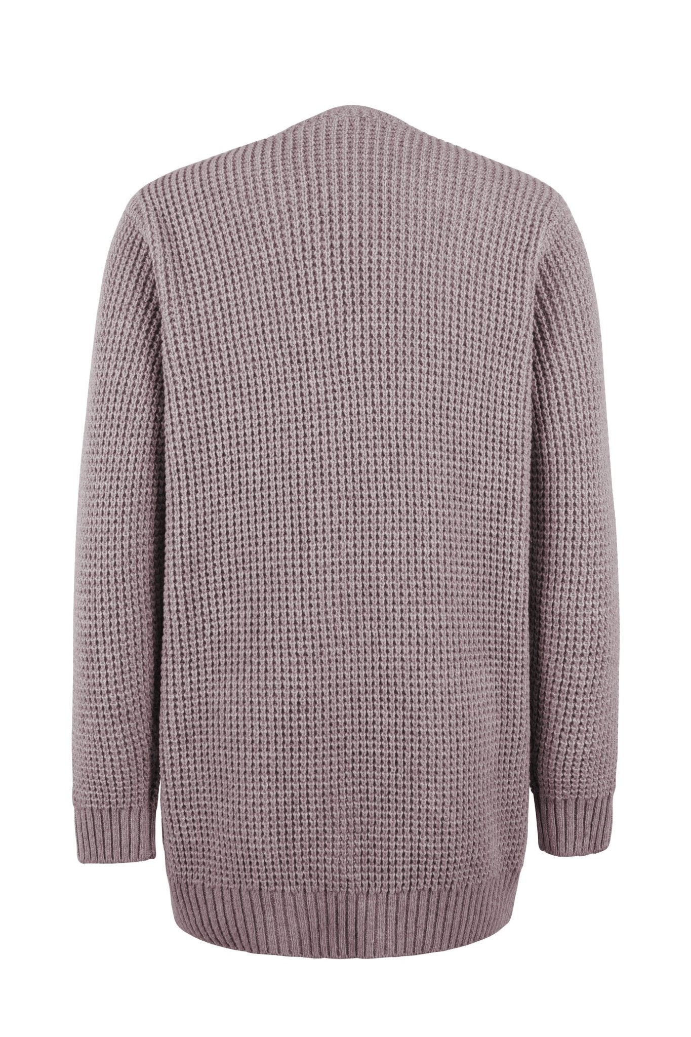 Long V Neck Cardigan With Front Pockets