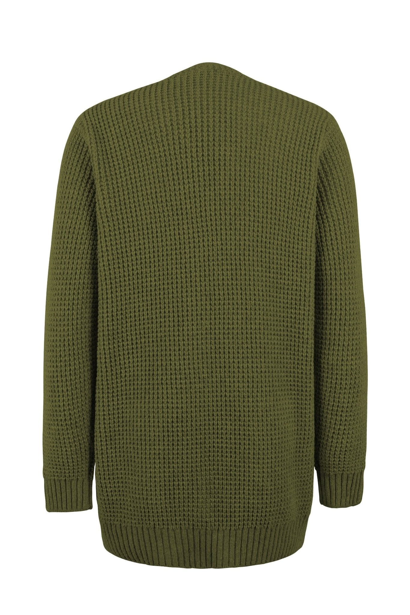 Long V Neck Cardigan With Front Pockets