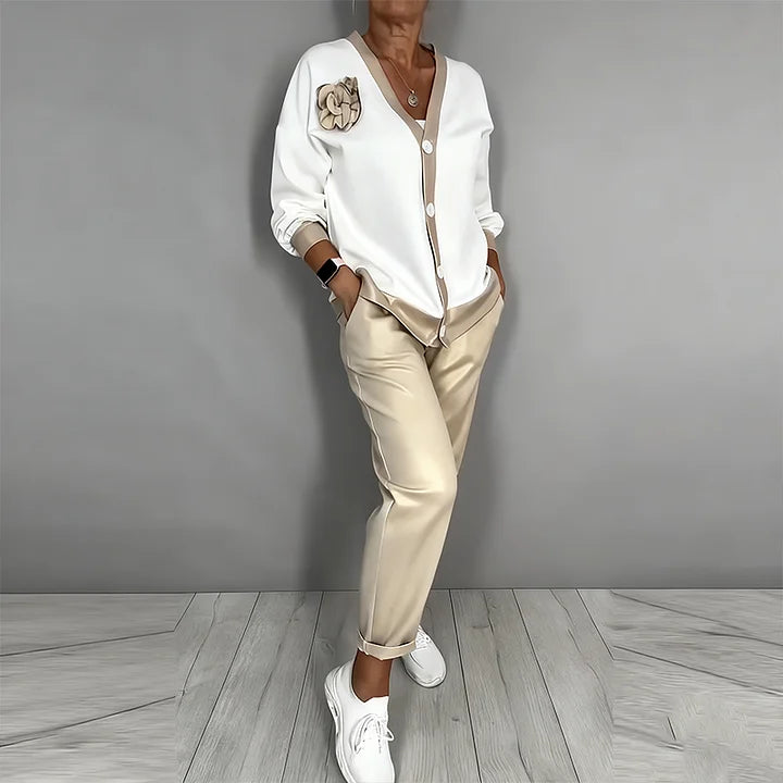 Ulyssa Button-Front Two-Piece Set