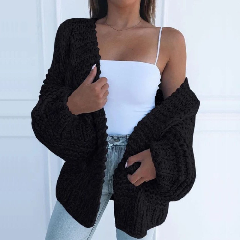 Solène Chunky Knit Open Cardigan