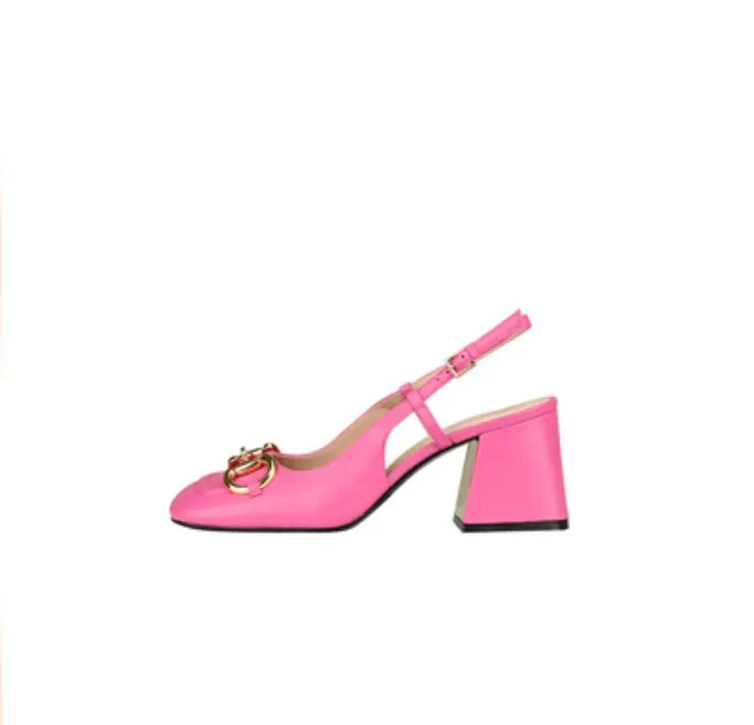Retro Buckle High Heel Shoes
