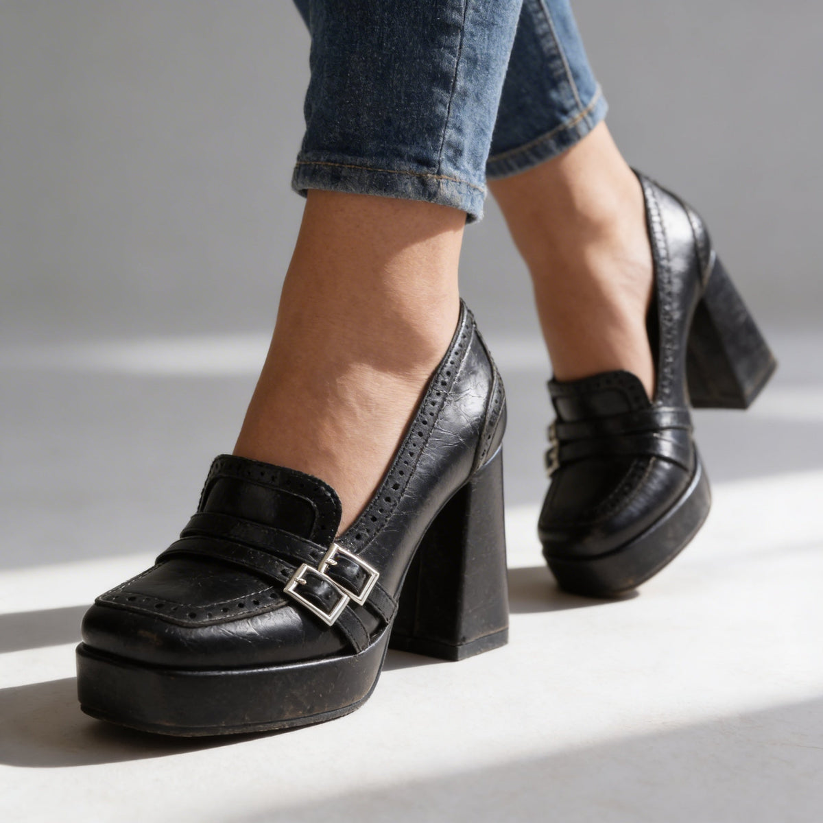 Brogue Loafers with Cushioned Insole