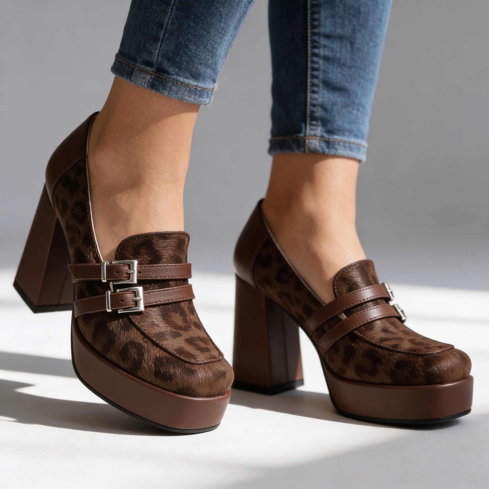 Leopard Print Loafers