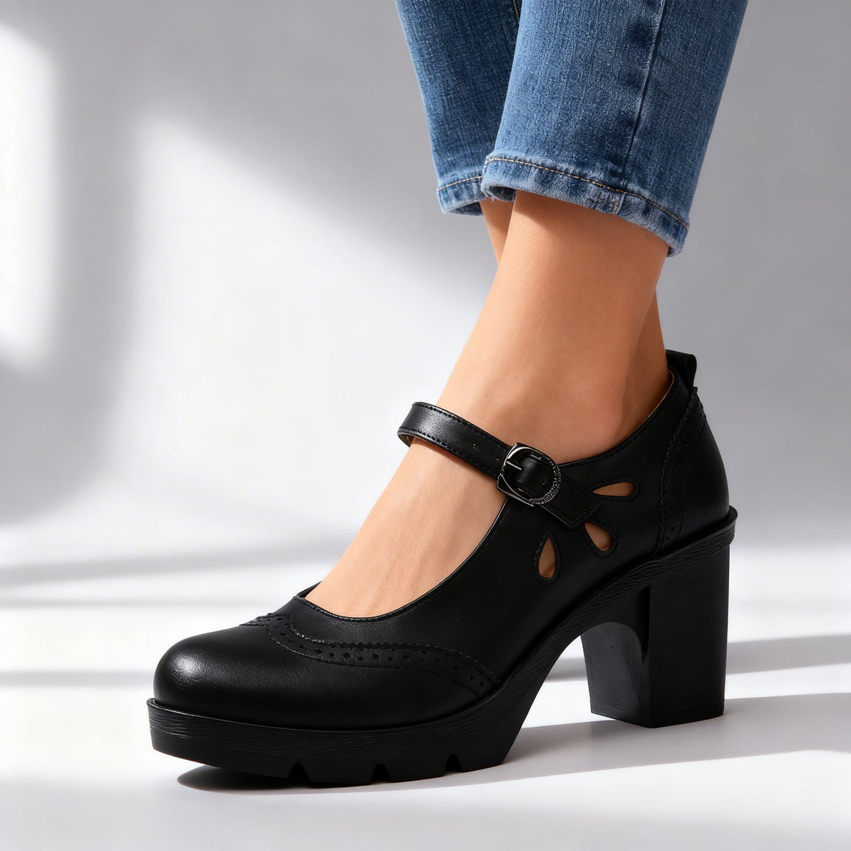 Brogue Loafers with Bow Detail