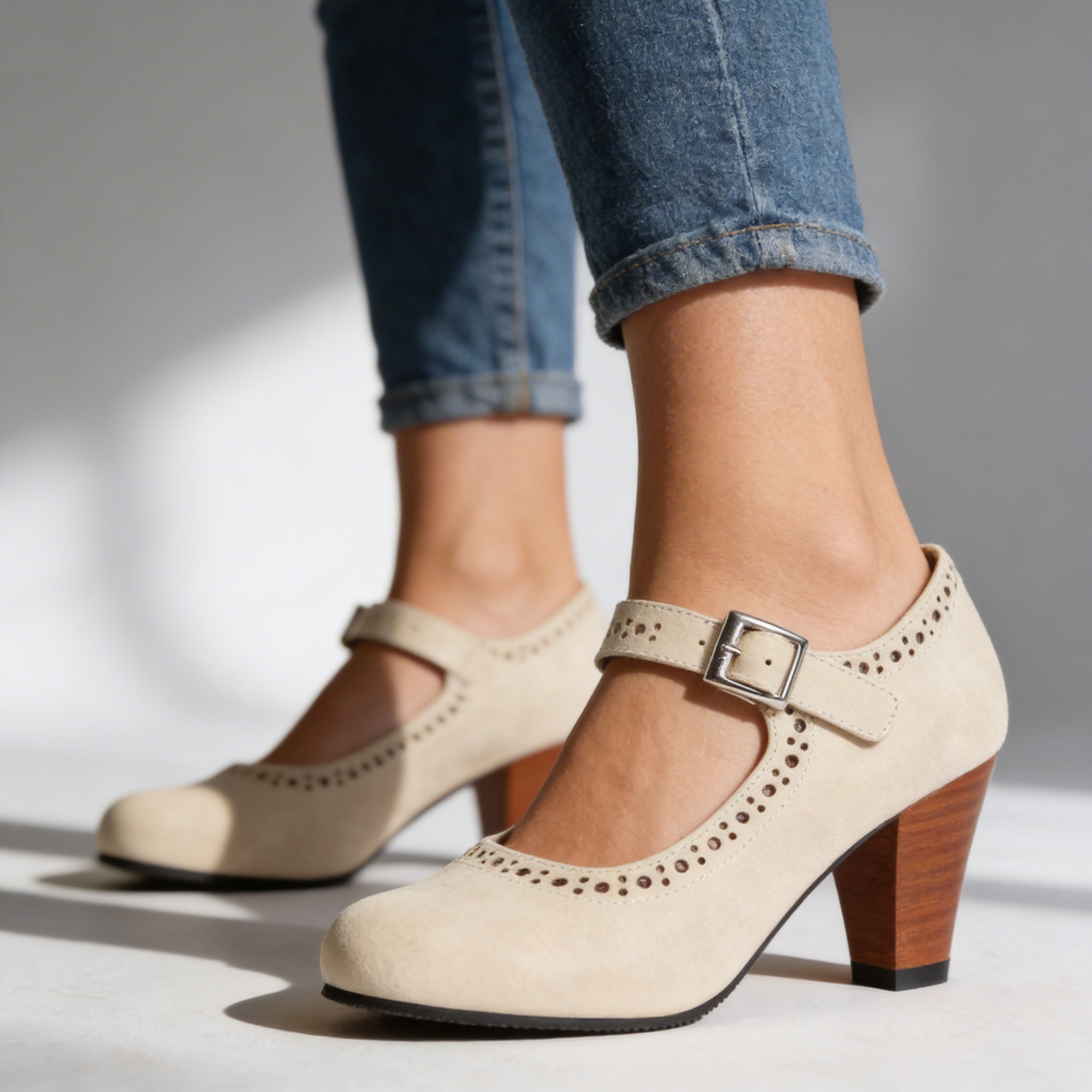 Brogue Buckle Loafers