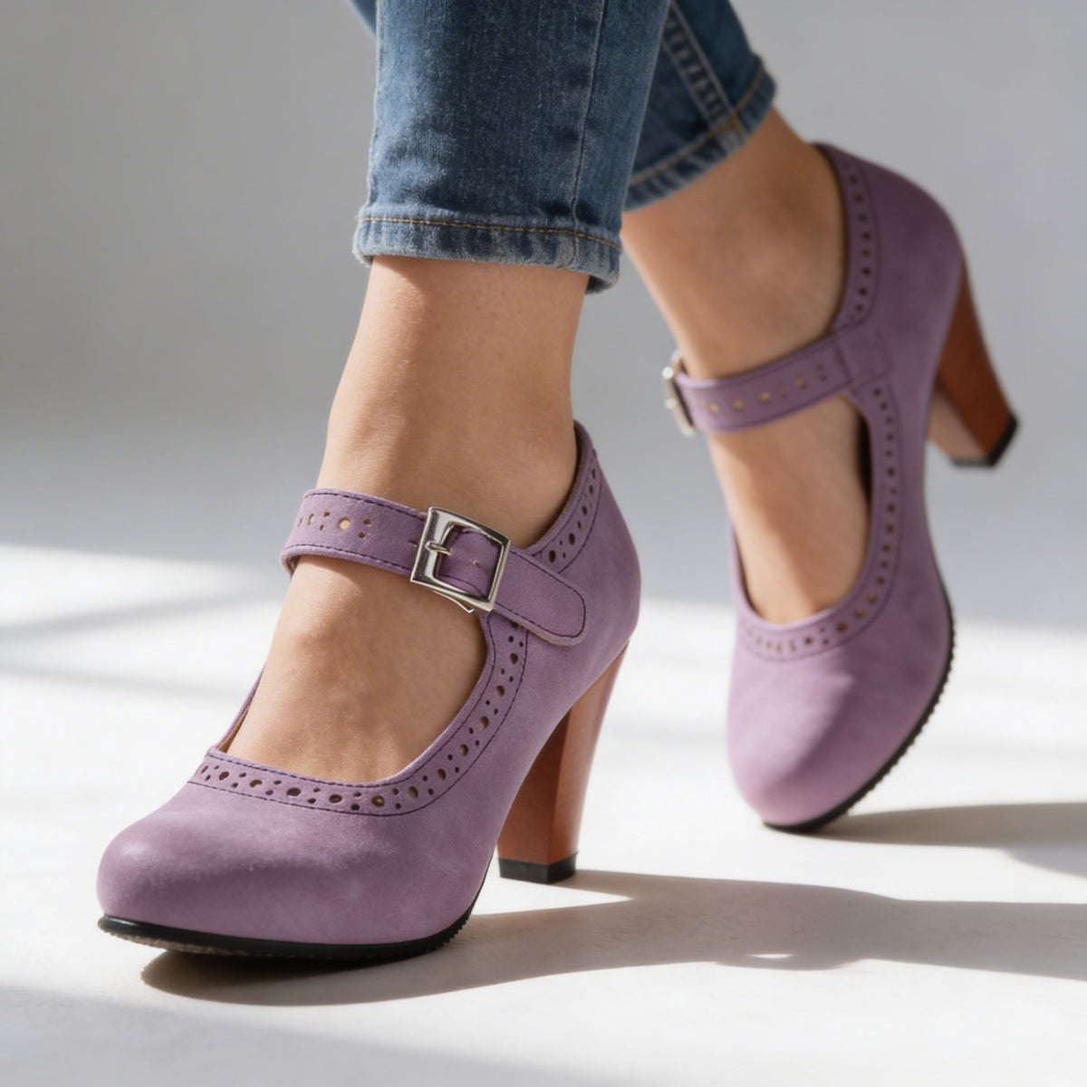 Brogue Buckle Loafers