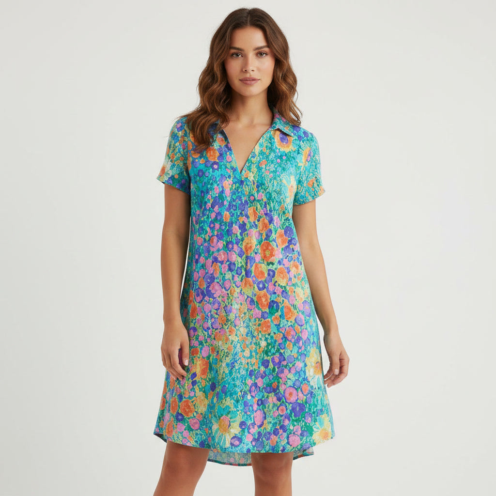 Women's Boho Floral Flowy Summer Dress
