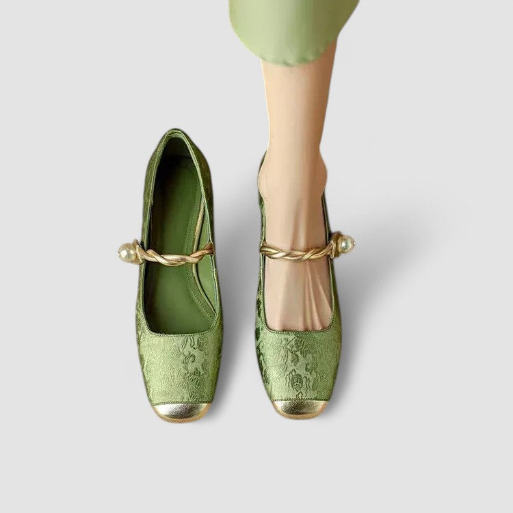 Chrystahh Orthopedic Mary Jane Shoe with Low Block Heel