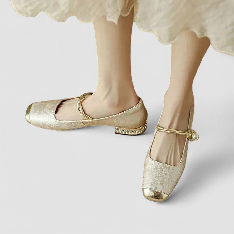 Chrystahh Orthopedic Mary Jane Shoe with Low Block Heel