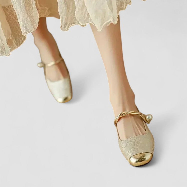 Chrystahh Orthopedic Mary Jane Shoe with Low Block Heel