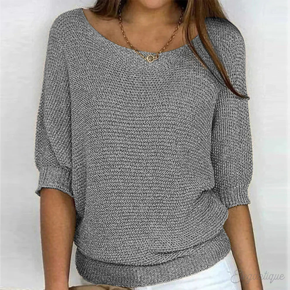 Elegant Cross Knit Layering Sweater