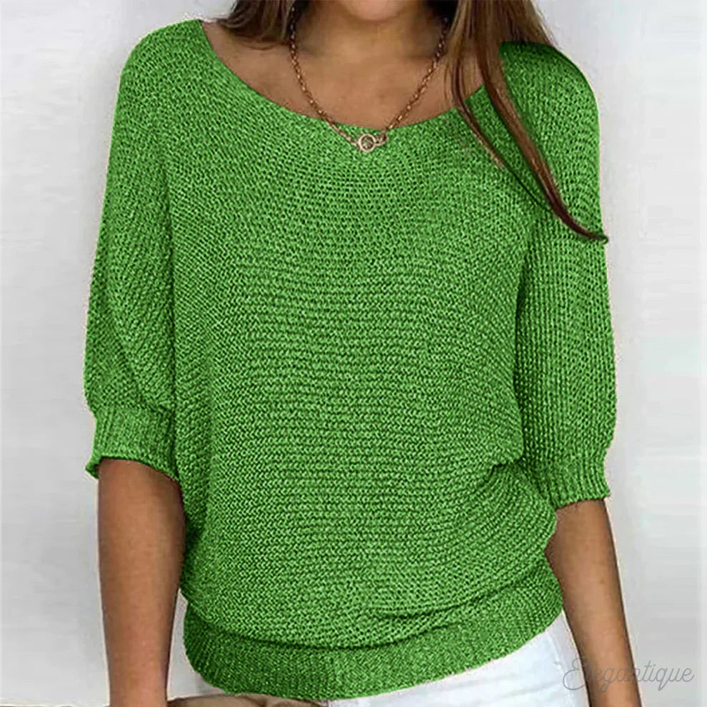 Elegant Cross Knit Layering Sweater