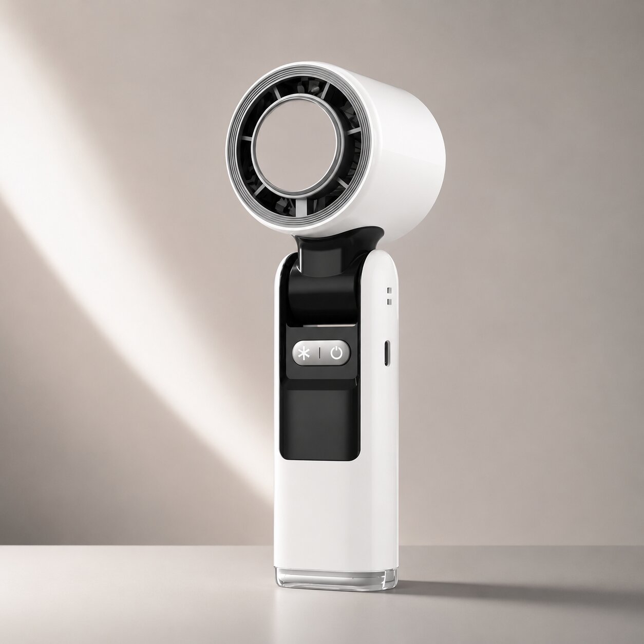 Handheld Fan with Cooling Plate, Flashlight, and 100-Speed Control