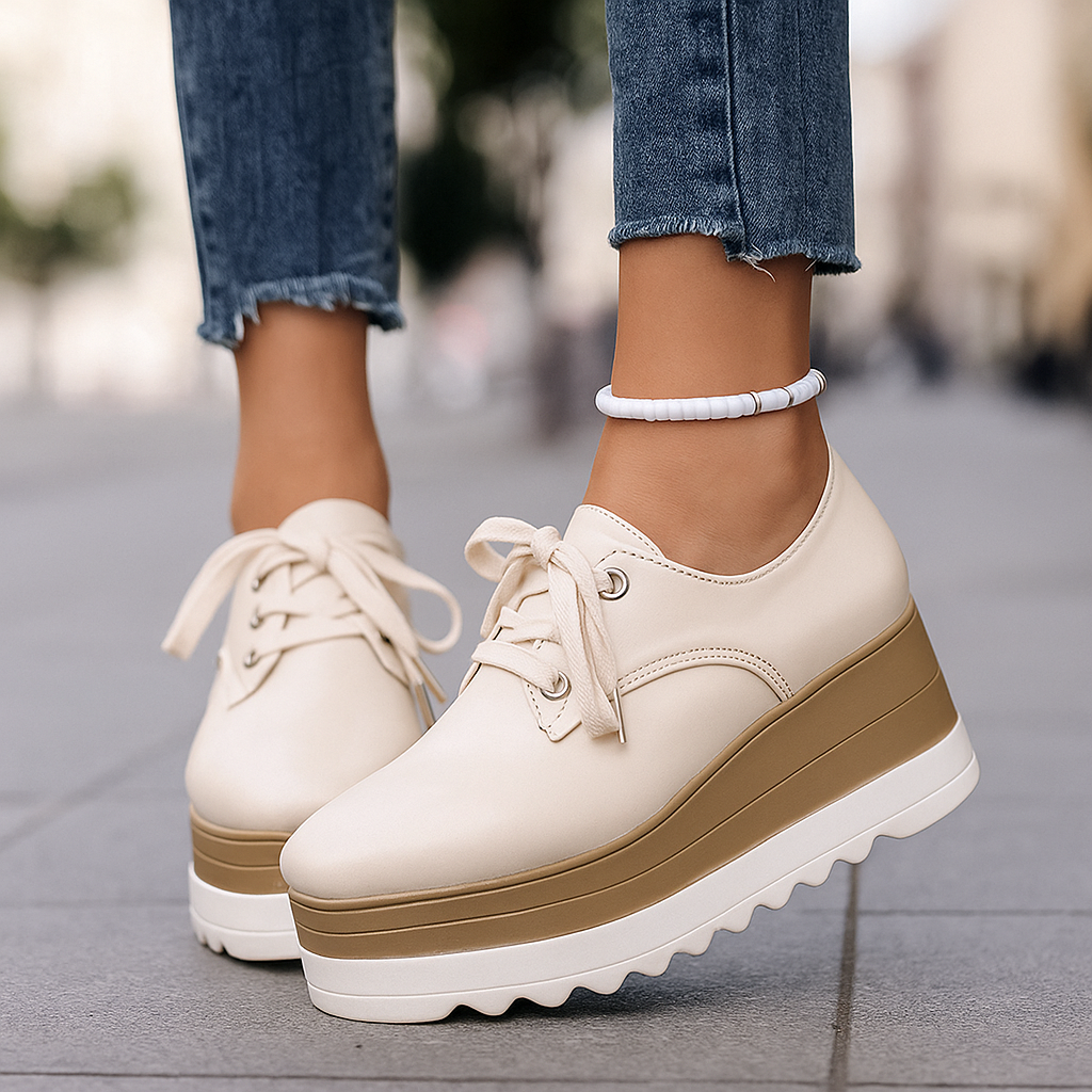 Hazel Lace-Up Platform Orthopedic Heels
