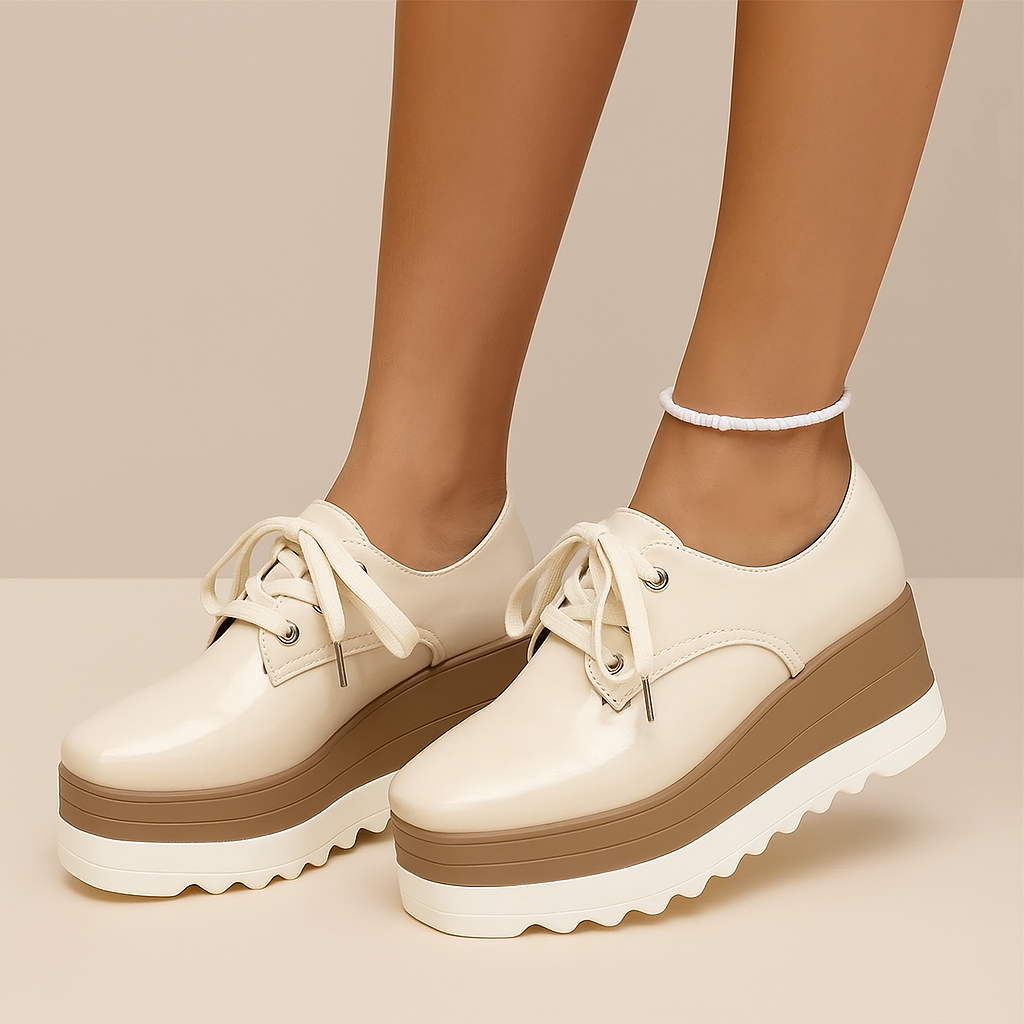 Hazel Lace-Up Platform Orthopedic Heels