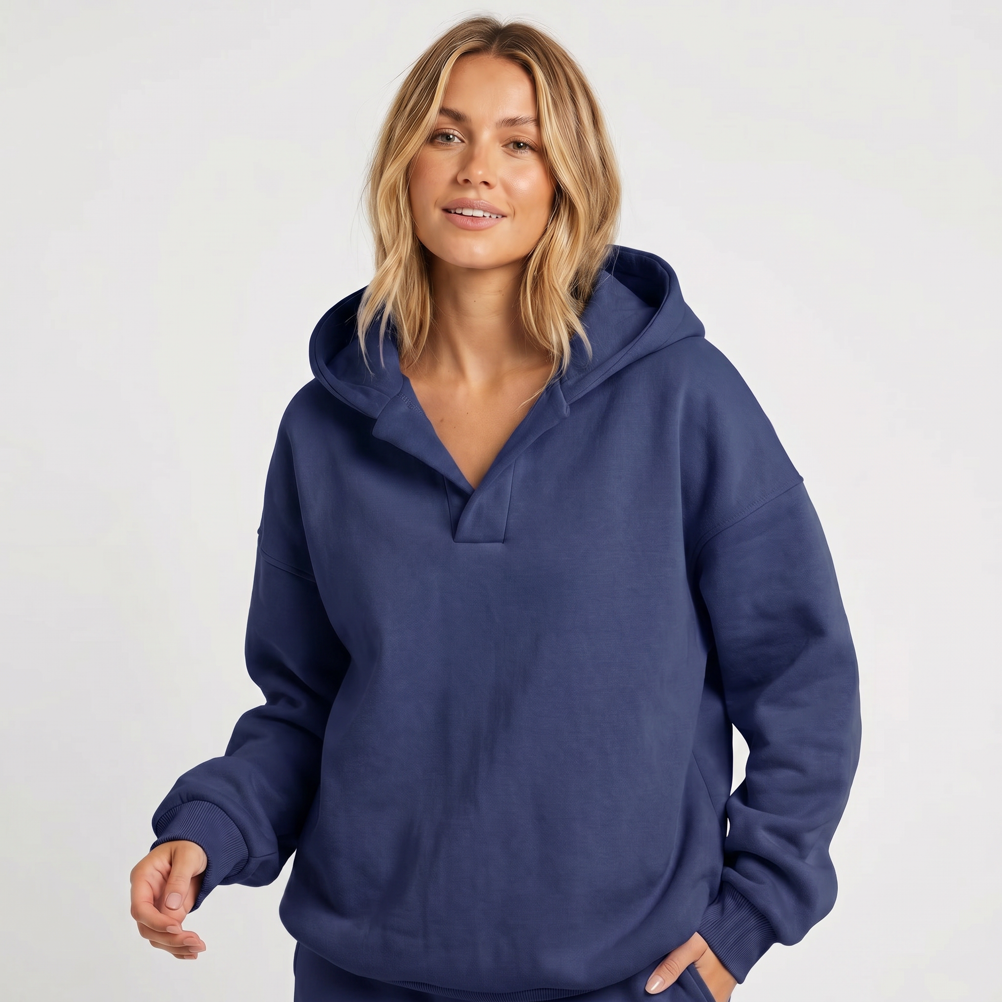 Fleece Pullover Hoodie in Relaxed Fit