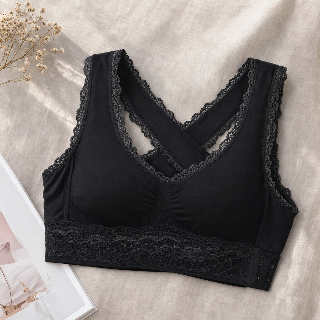 Posture Support Lace Bra - flatlay