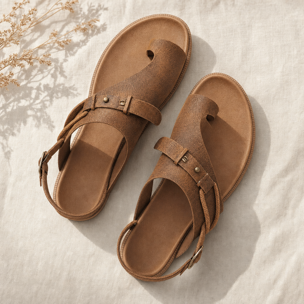 Minimalist Barefoot Flat Sandals - flatlay