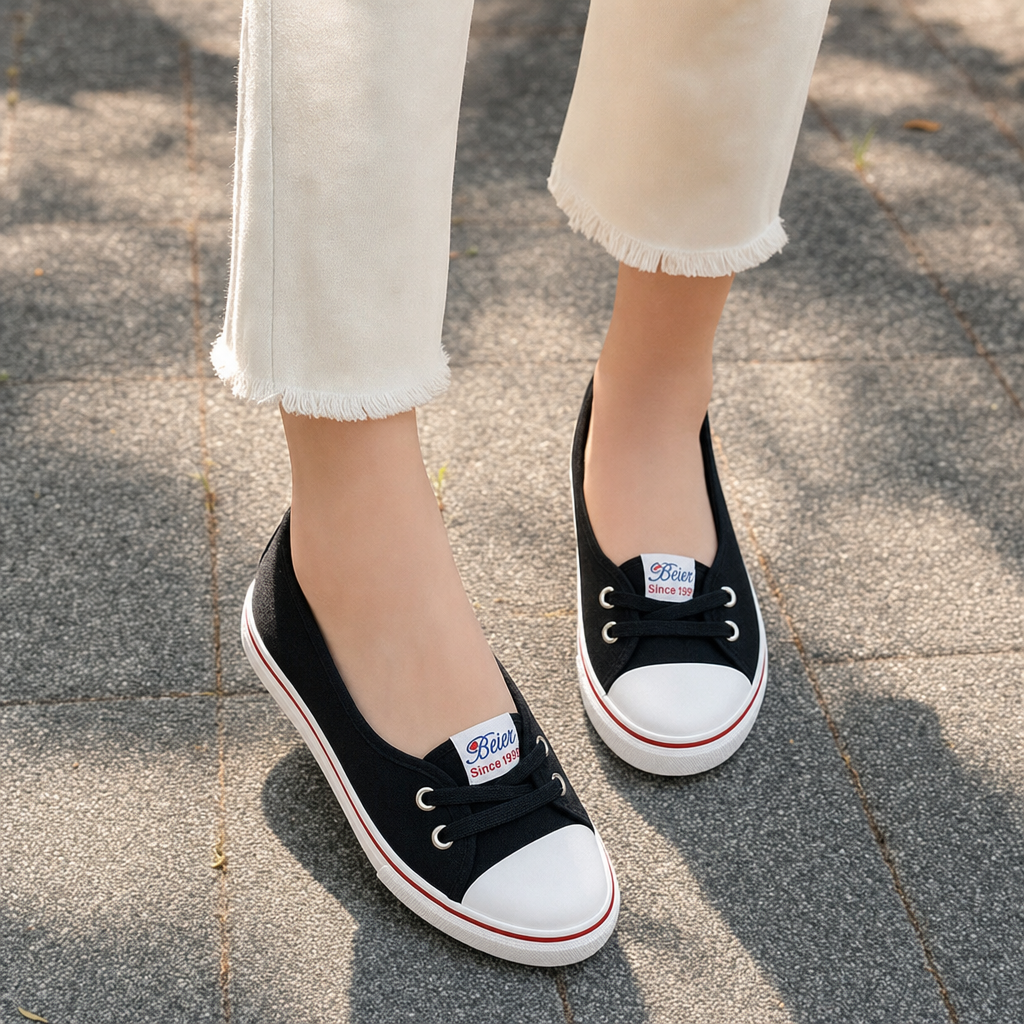 Melissa Canvas Flat Slip-On - lifestyle shot