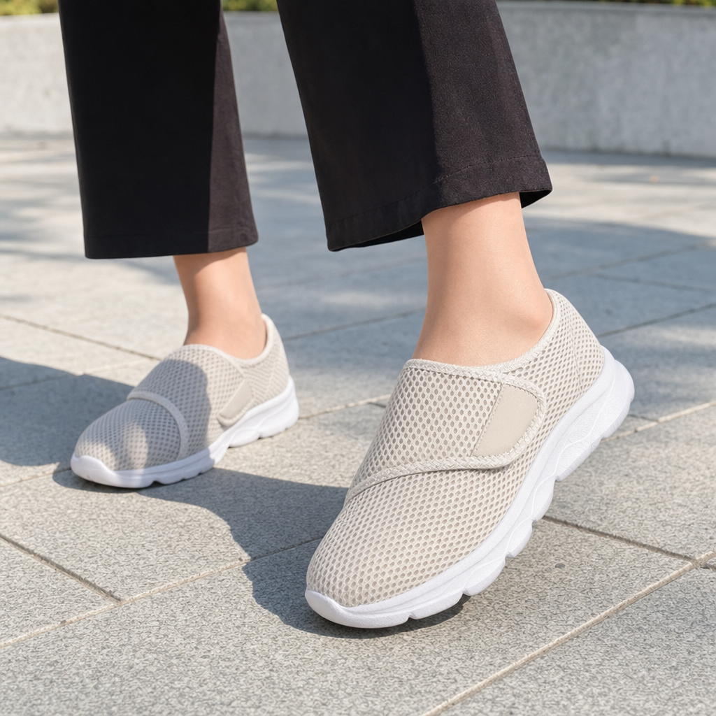 Unisex Wide Orthopedic Walking Shoes with Hook and Loop - lifestyle shot