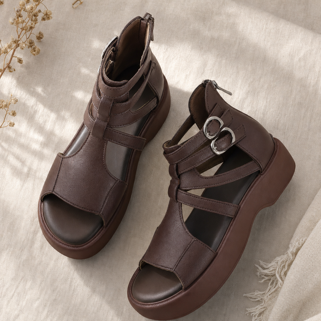 Ivana Stylish Orthopedic Strap Sandals - flatlay