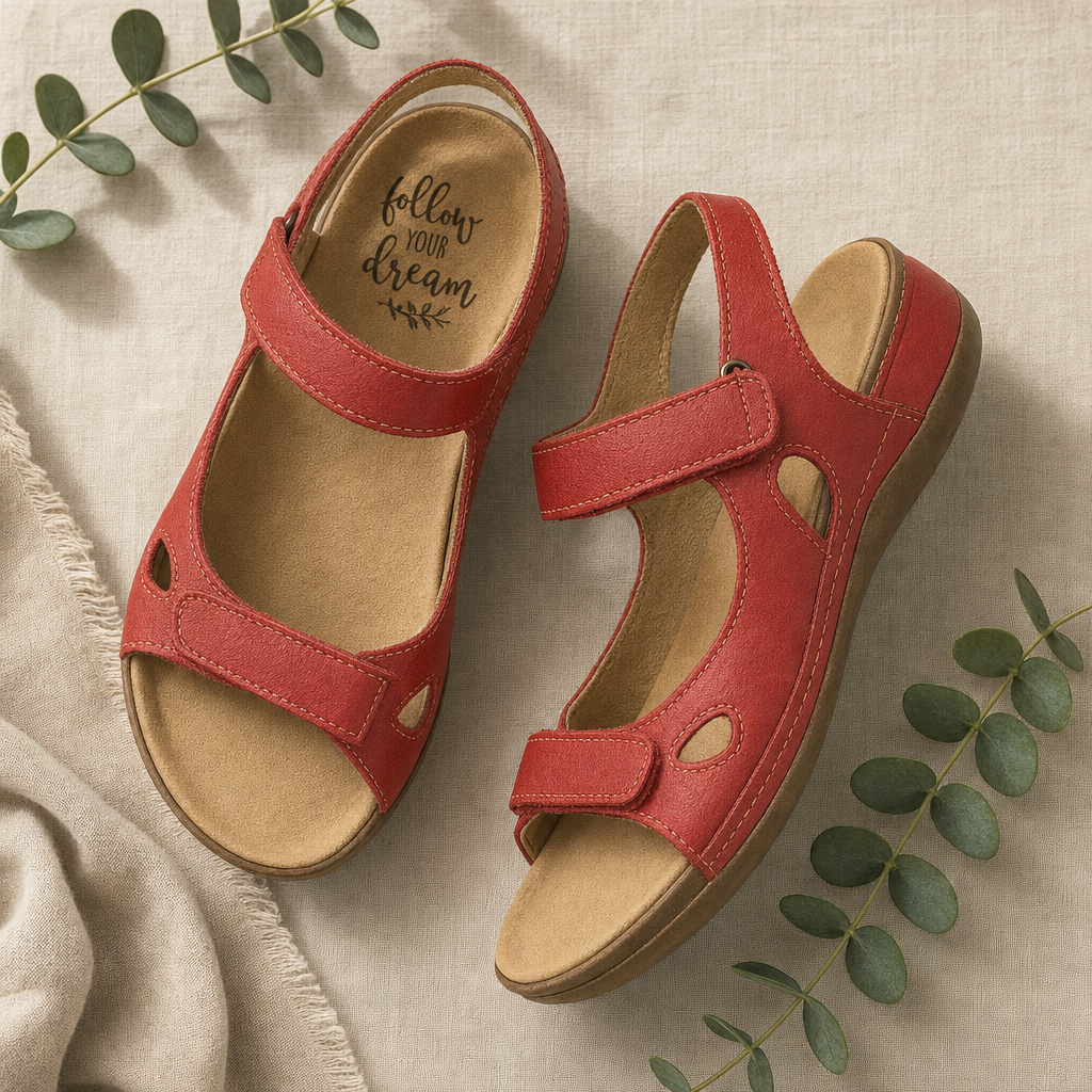 Adjustable Strap Open Toe Balance Sandals - flatlay