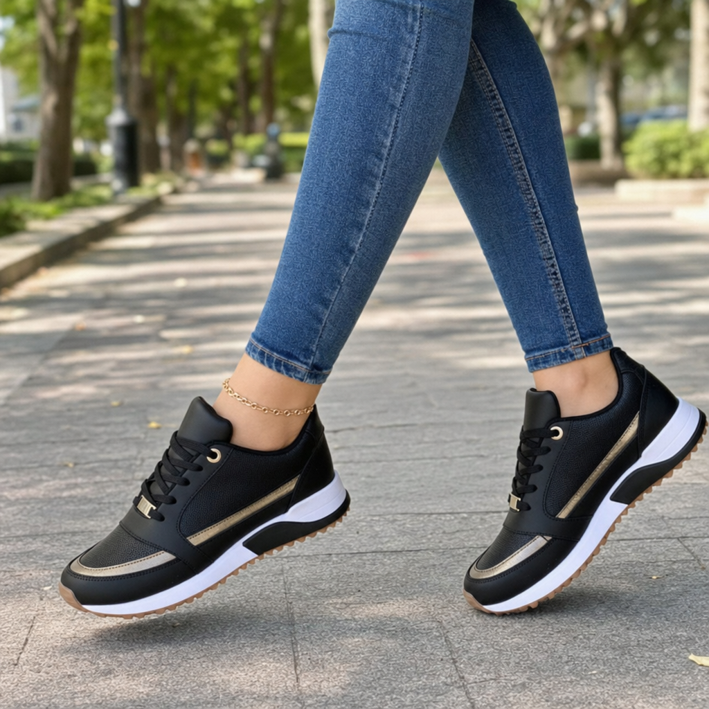 Breathable Mesh Lace-Up Athletic Sneaker - lifestyle shot