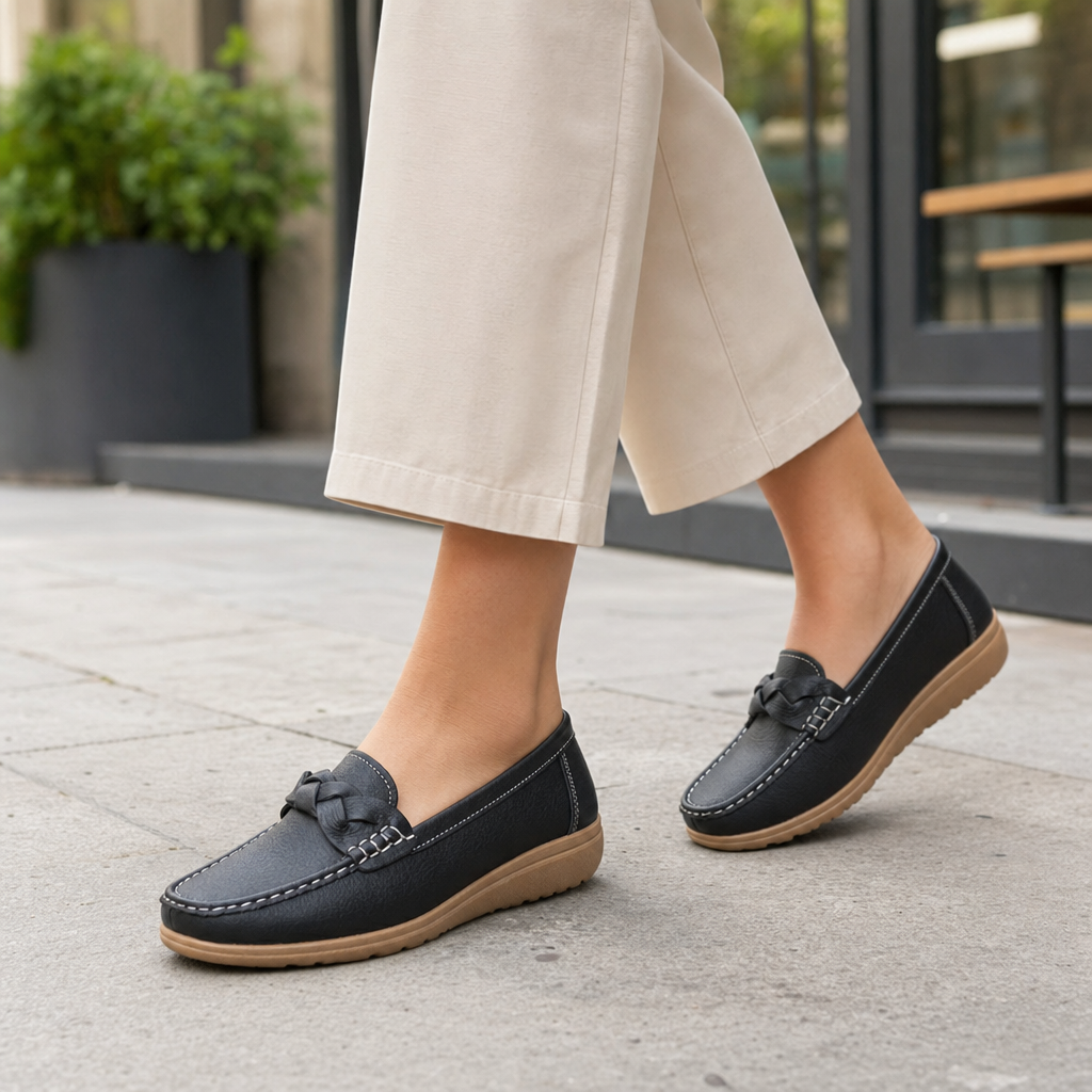 Women's Wide Fit Orthopedic Loafers - lifestyle shot