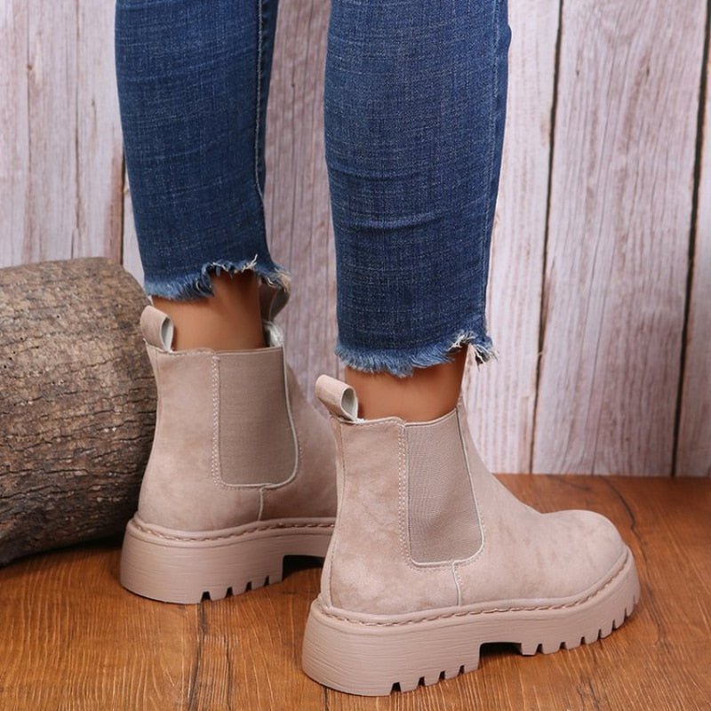 Faux Fur Lined Ankle Boots
