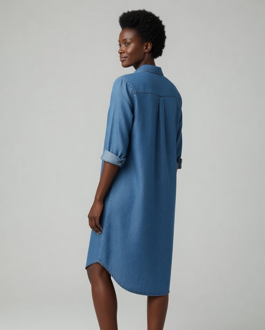 Casual Denim Shirt Dress for a Comfortable Fit