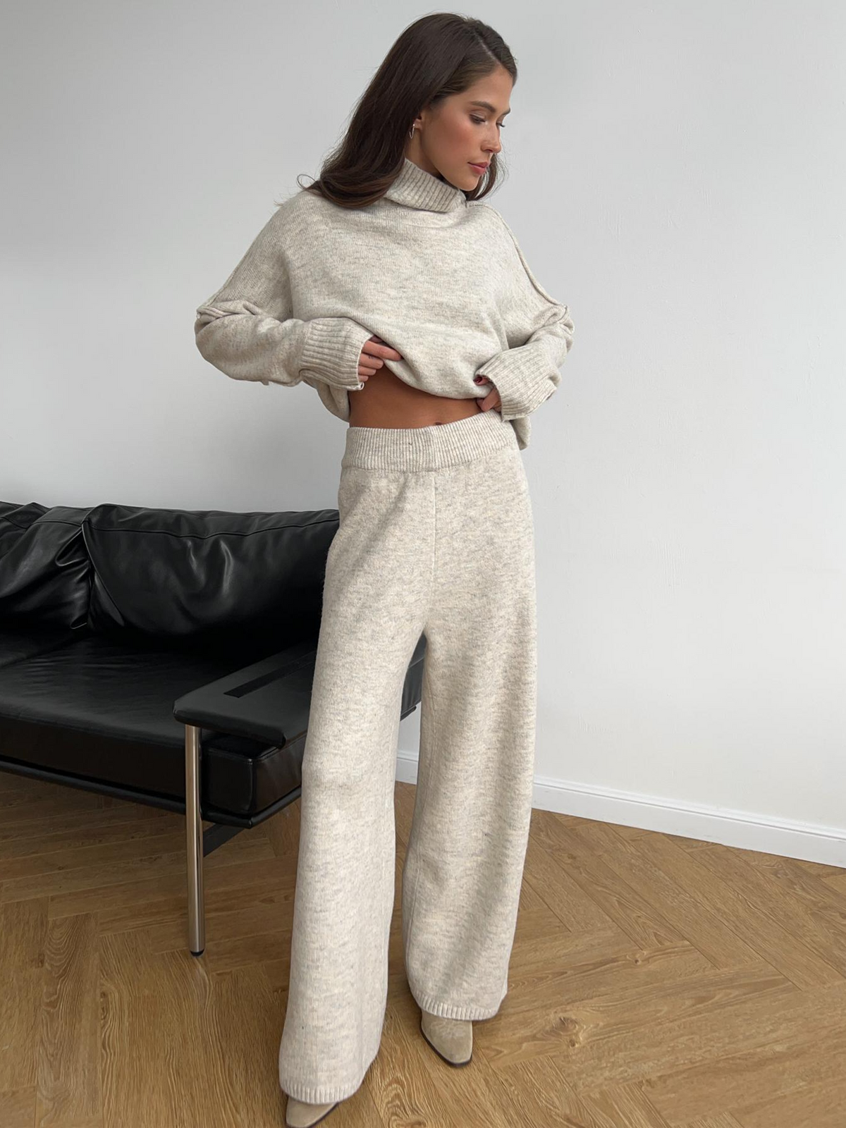 Sienna Oversized Turtleneck Wide Leg Set