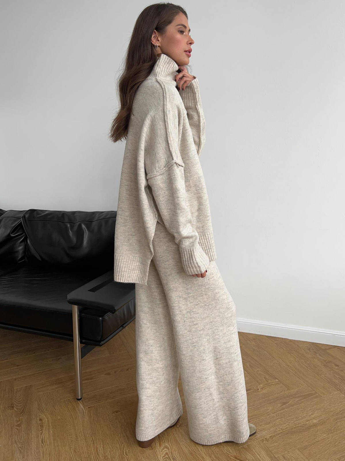 Sienna Oversized Turtleneck Wide Leg Set