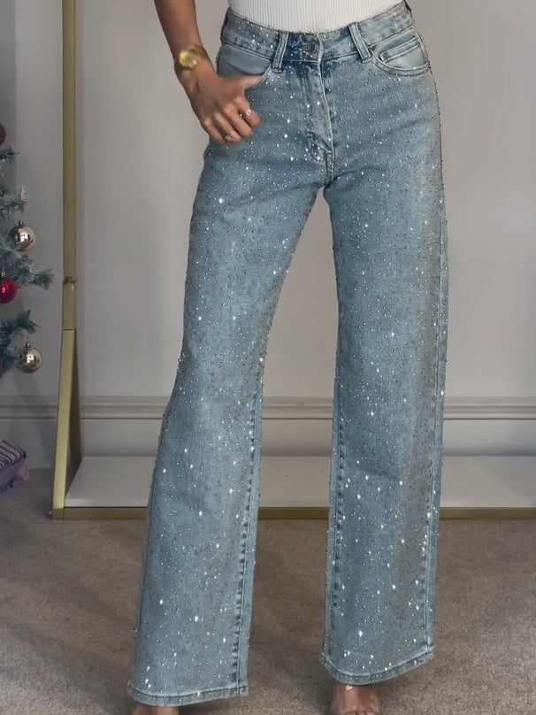 Sparkling Glitter Skinny Jeans