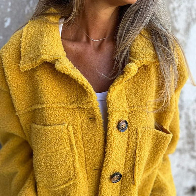 Notch Collar Button-Up Autumn Coat