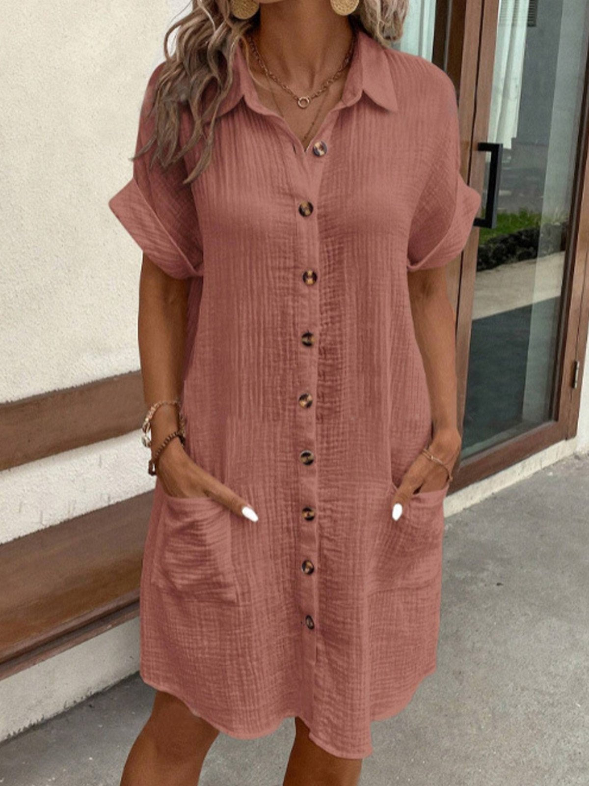 Collared Summer Dress with Pockets