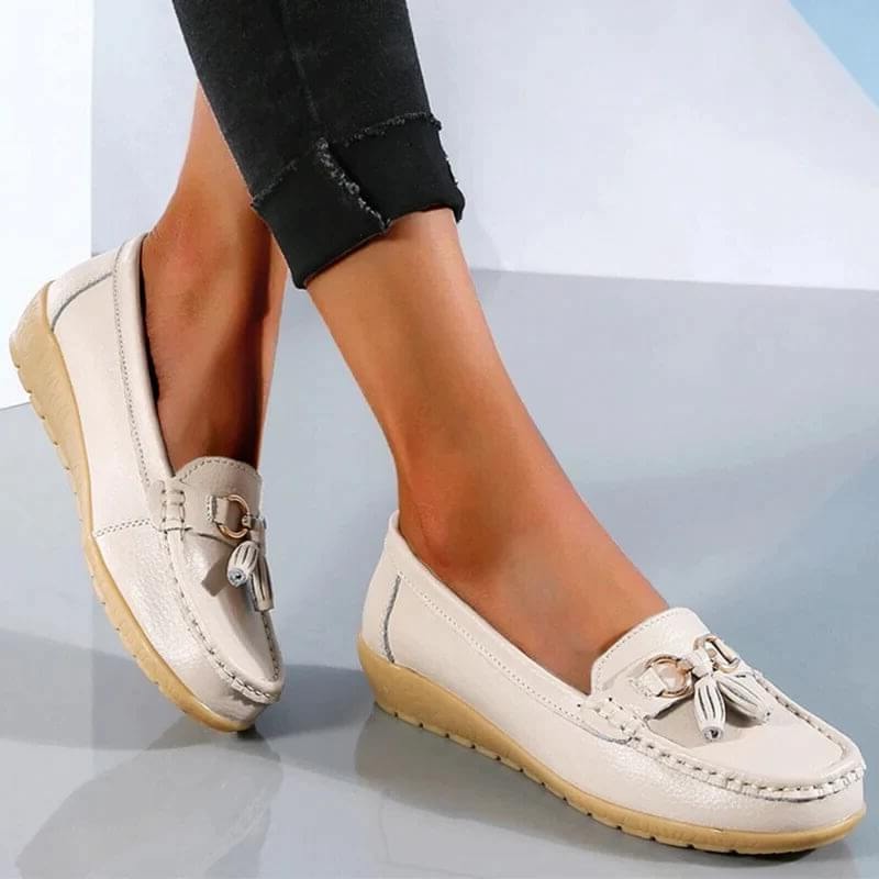 Women's Orthopedic Leather Loafers with Arch Support