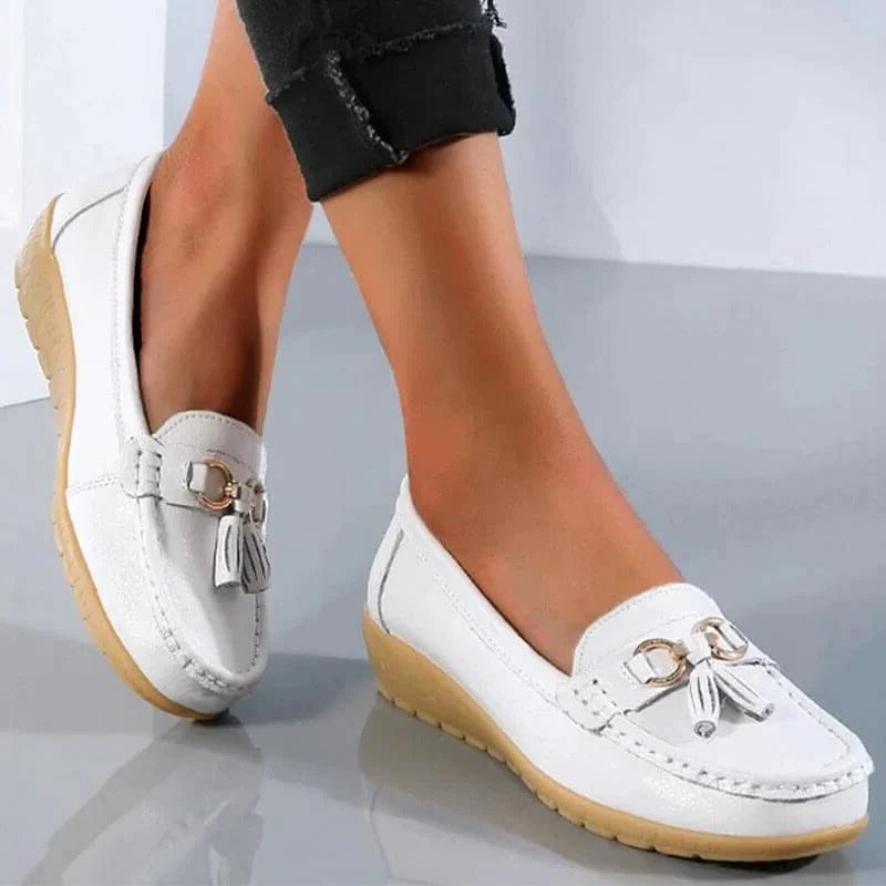 Women's Orthopedic Leather Loafers with Arch Support