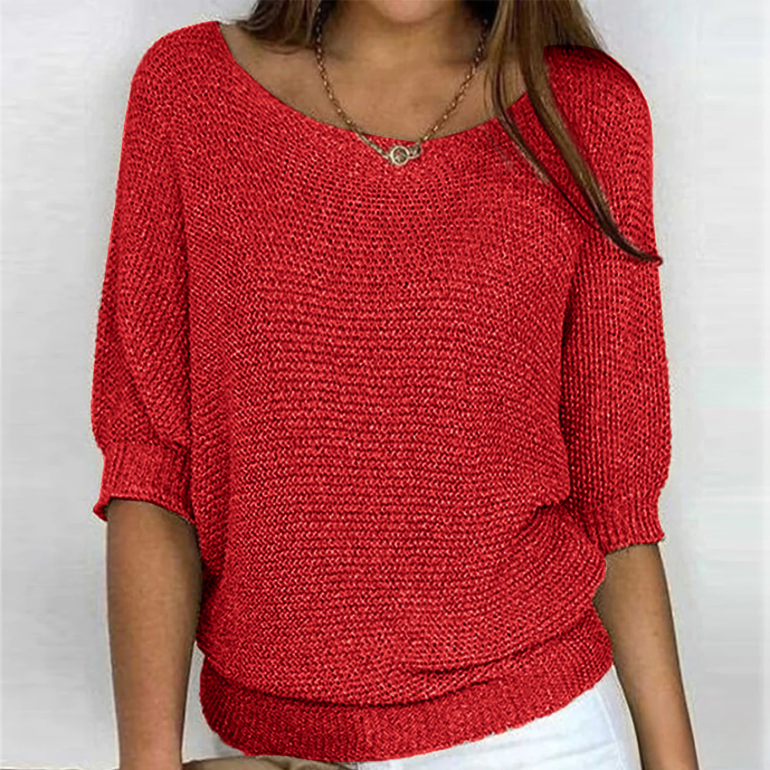 Elegant Cross Knit Layering Sweater
