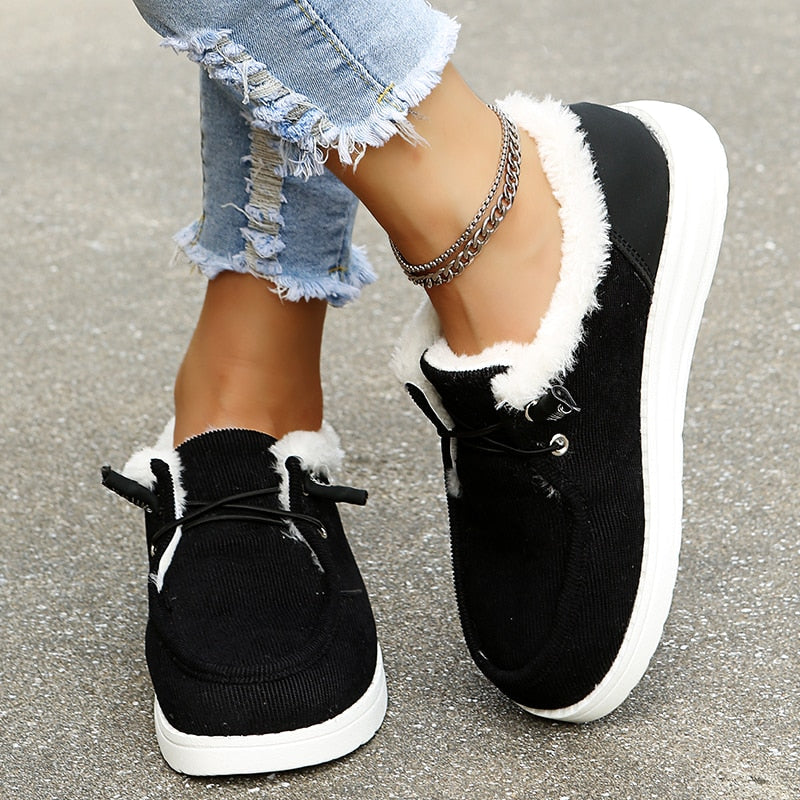 Women's Plush-Lined Slip-On Winter Boots