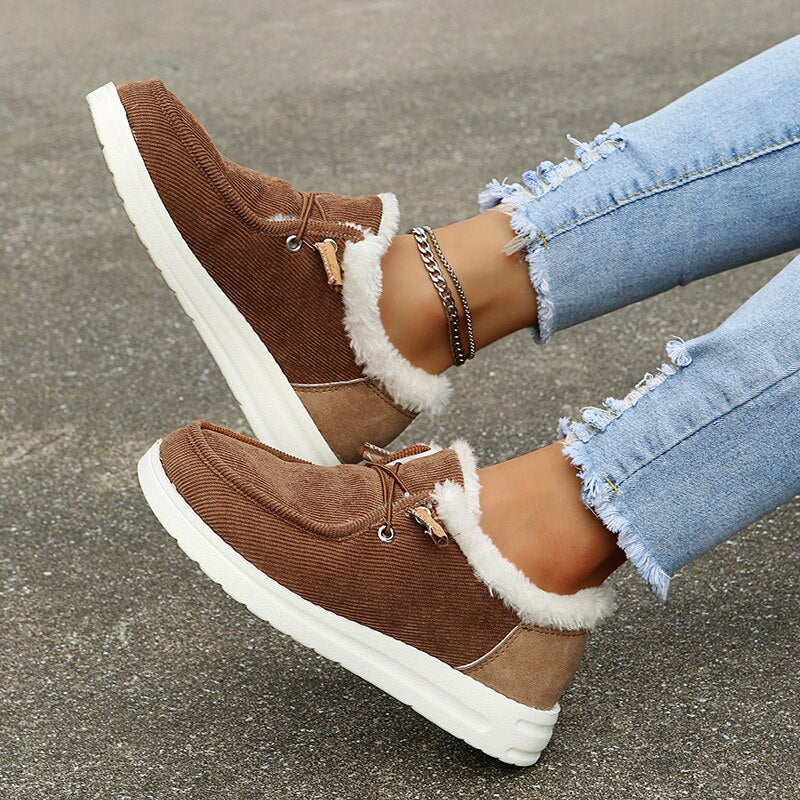 Women's Plush-Lined Slip-On Winter Boots