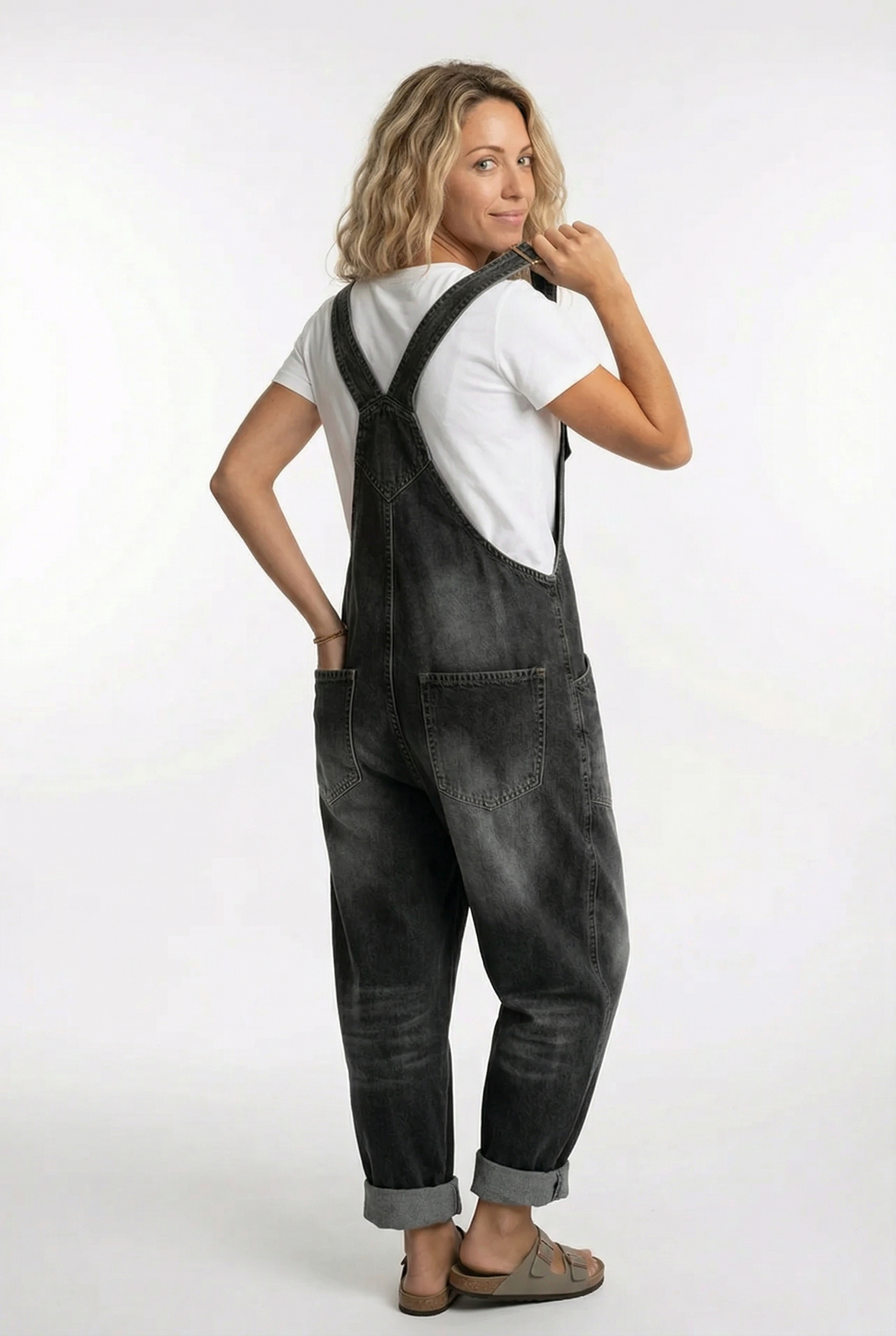 Versatile Adjustable Strap Denim Overall
