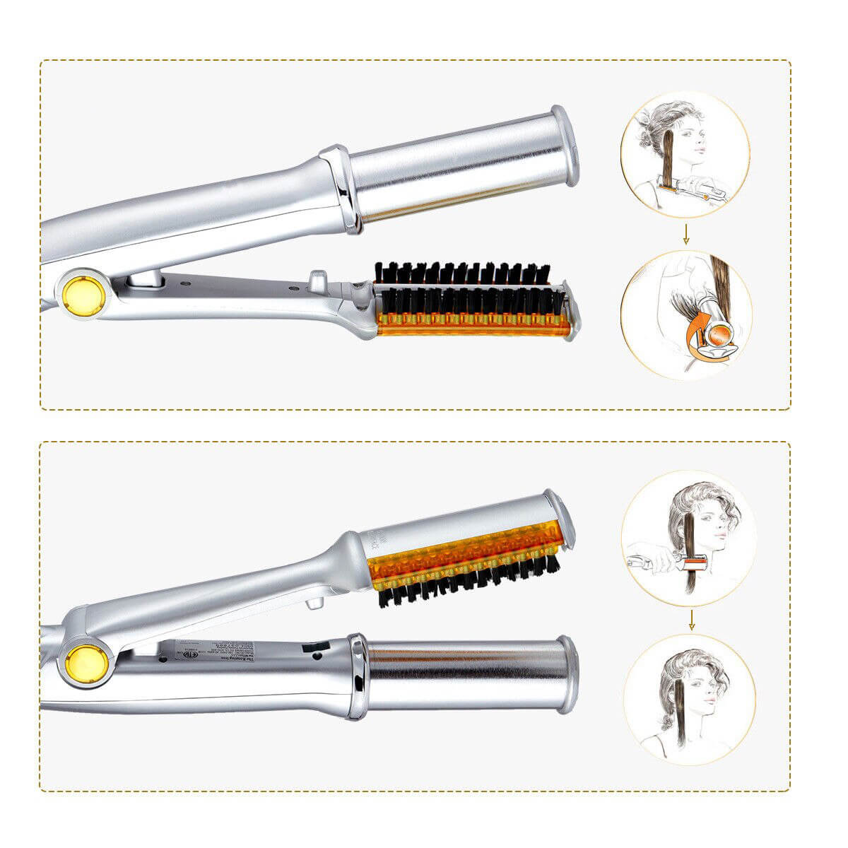 2-in-1 Curling Iron and Hair Straightener