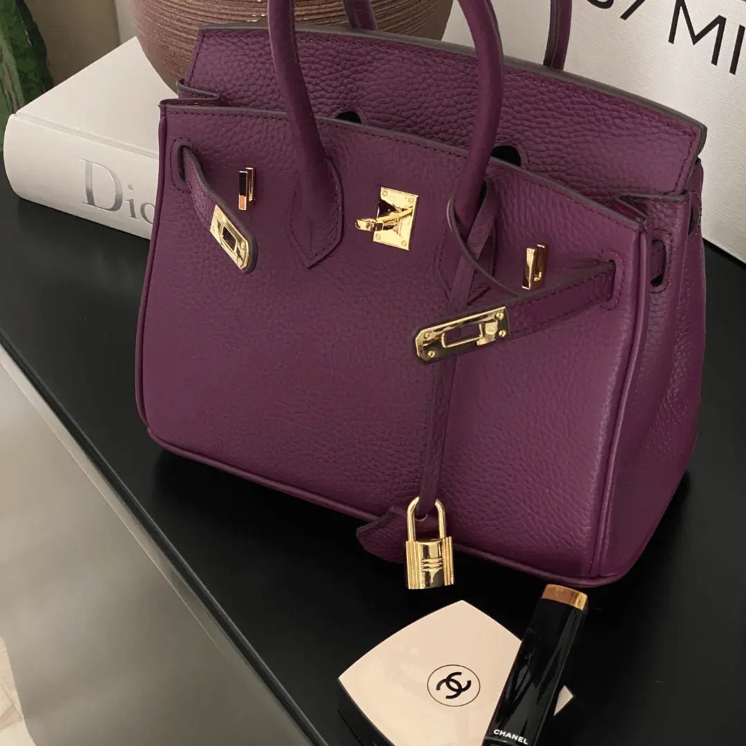 Leather Structured Shoulder Handbag