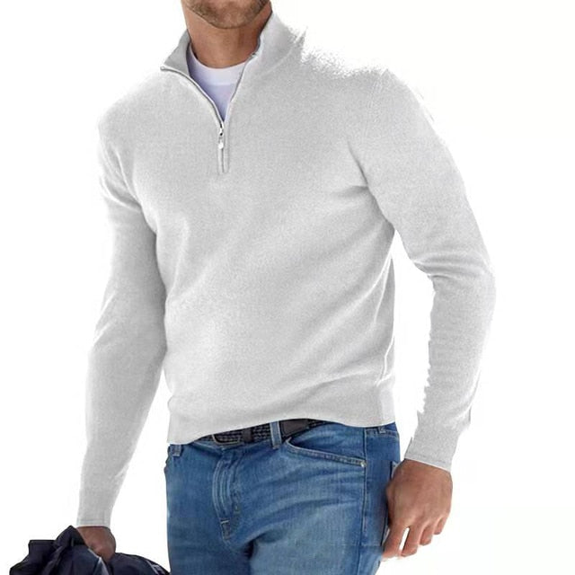 Joey Quarter Zip Stand Collar Sweater