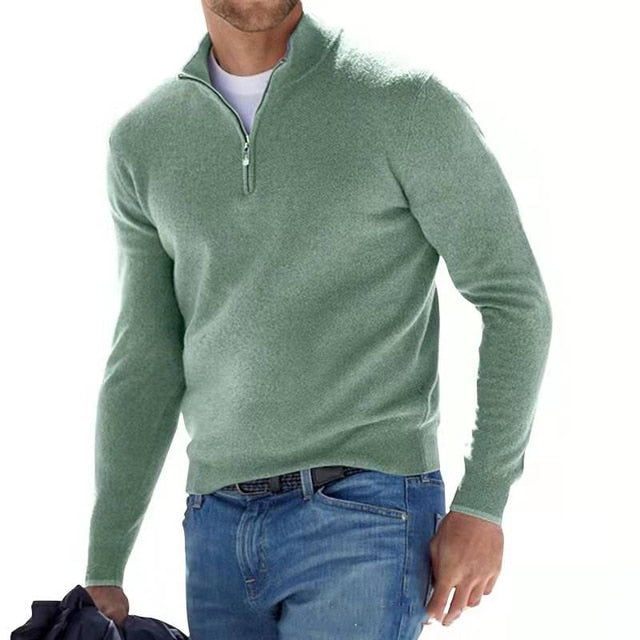 Joey Quarter Zip Stand Collar Sweater