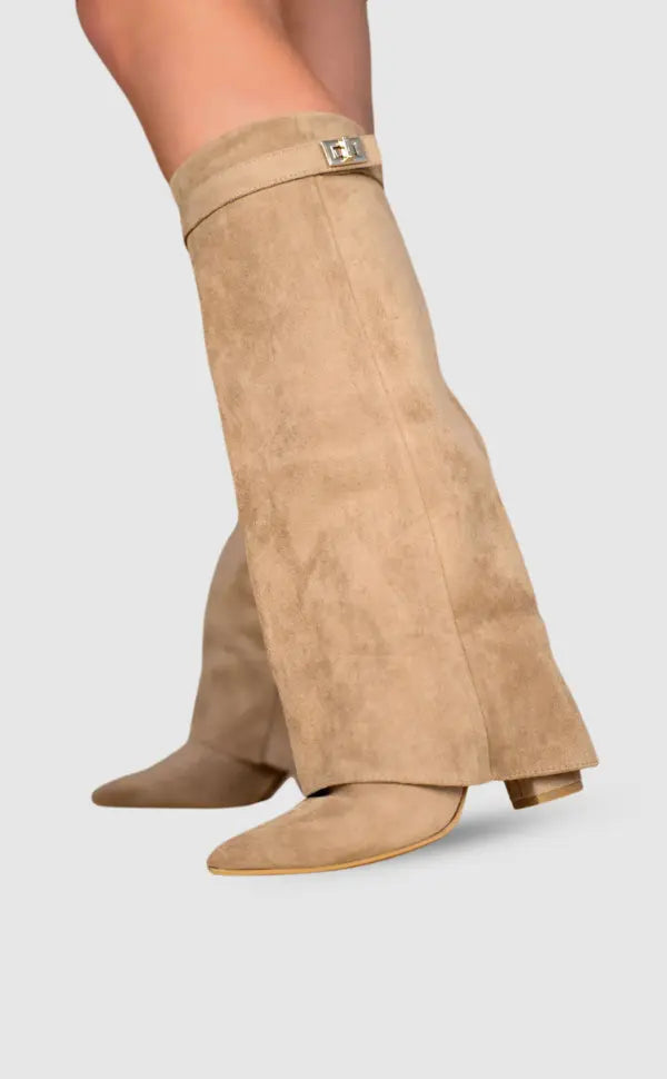 Sleek Tall Shaft Heeled Boots