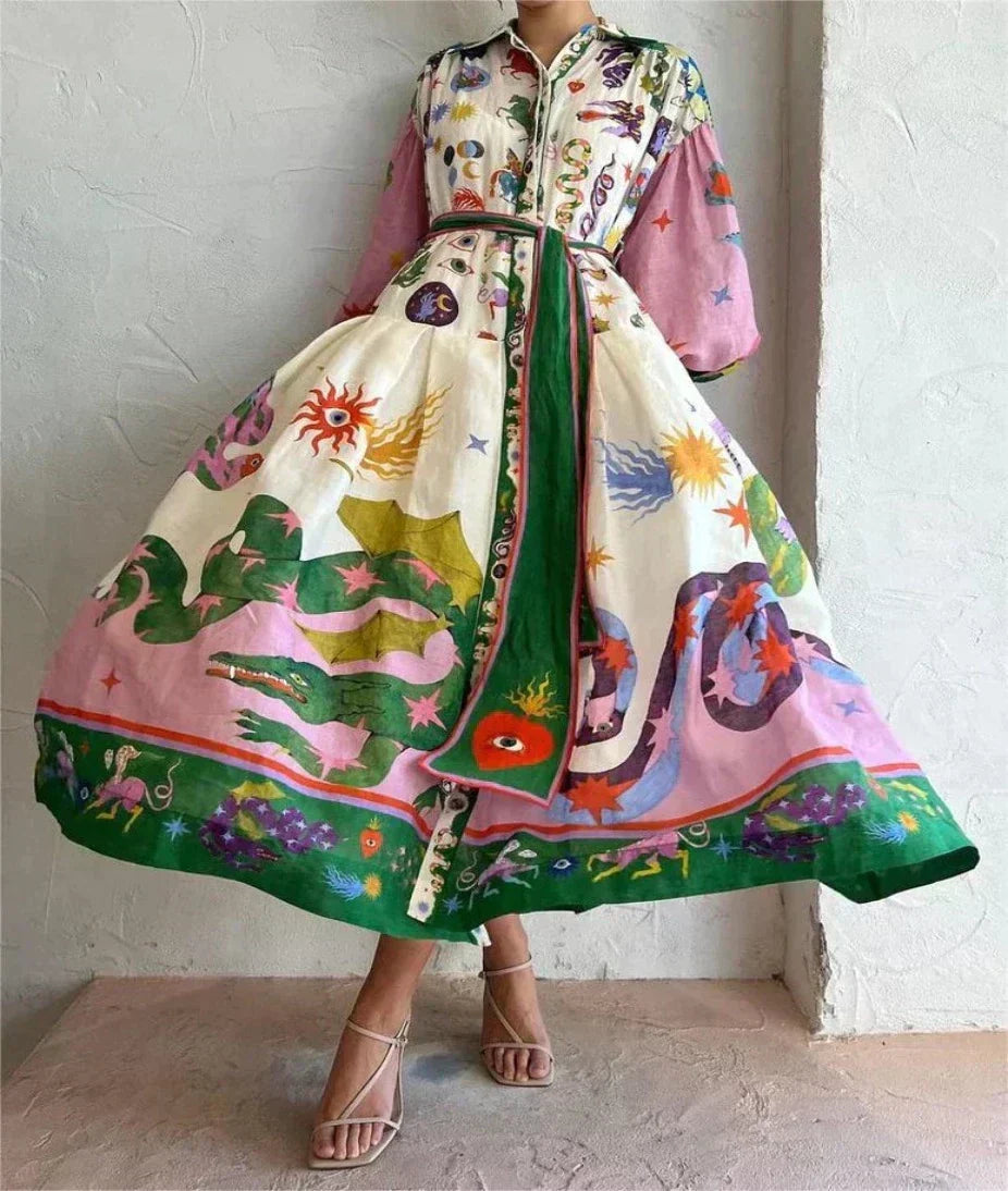 Wrap Long Sleeve Maxi Dress